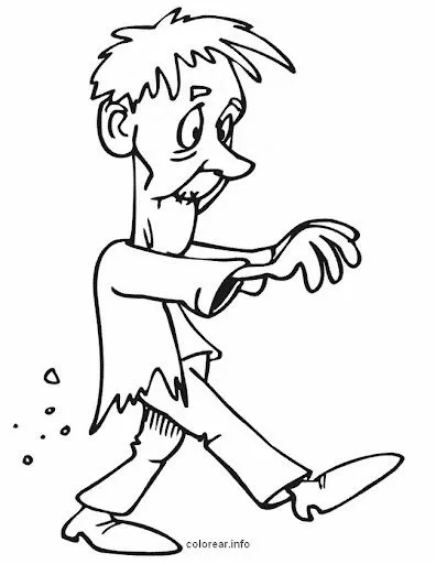 DIBUJOS DE ZOMBIS PARA PINTAR