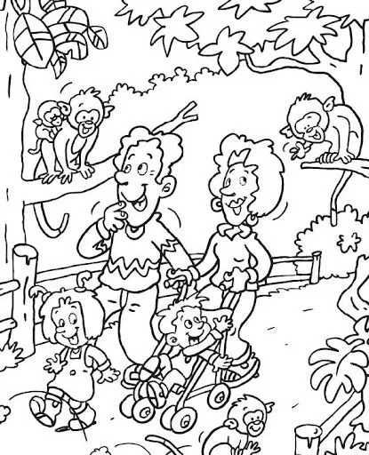 DIBUJOS DEL ZOO PARA COLOREAR