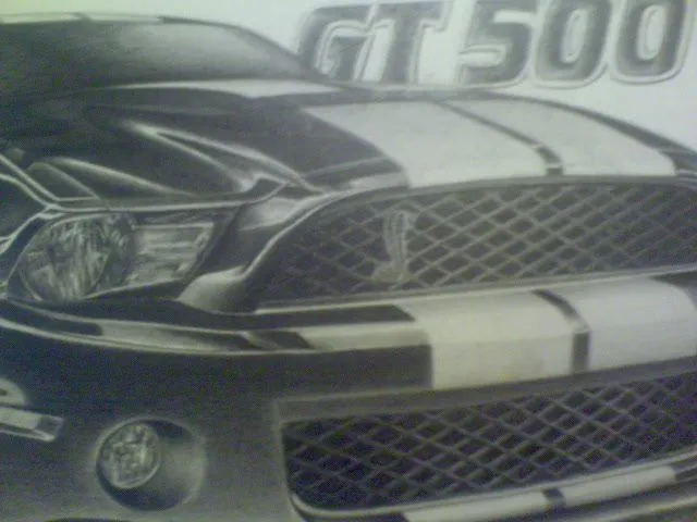 mis dibujos y zurdo: mustang gt 500