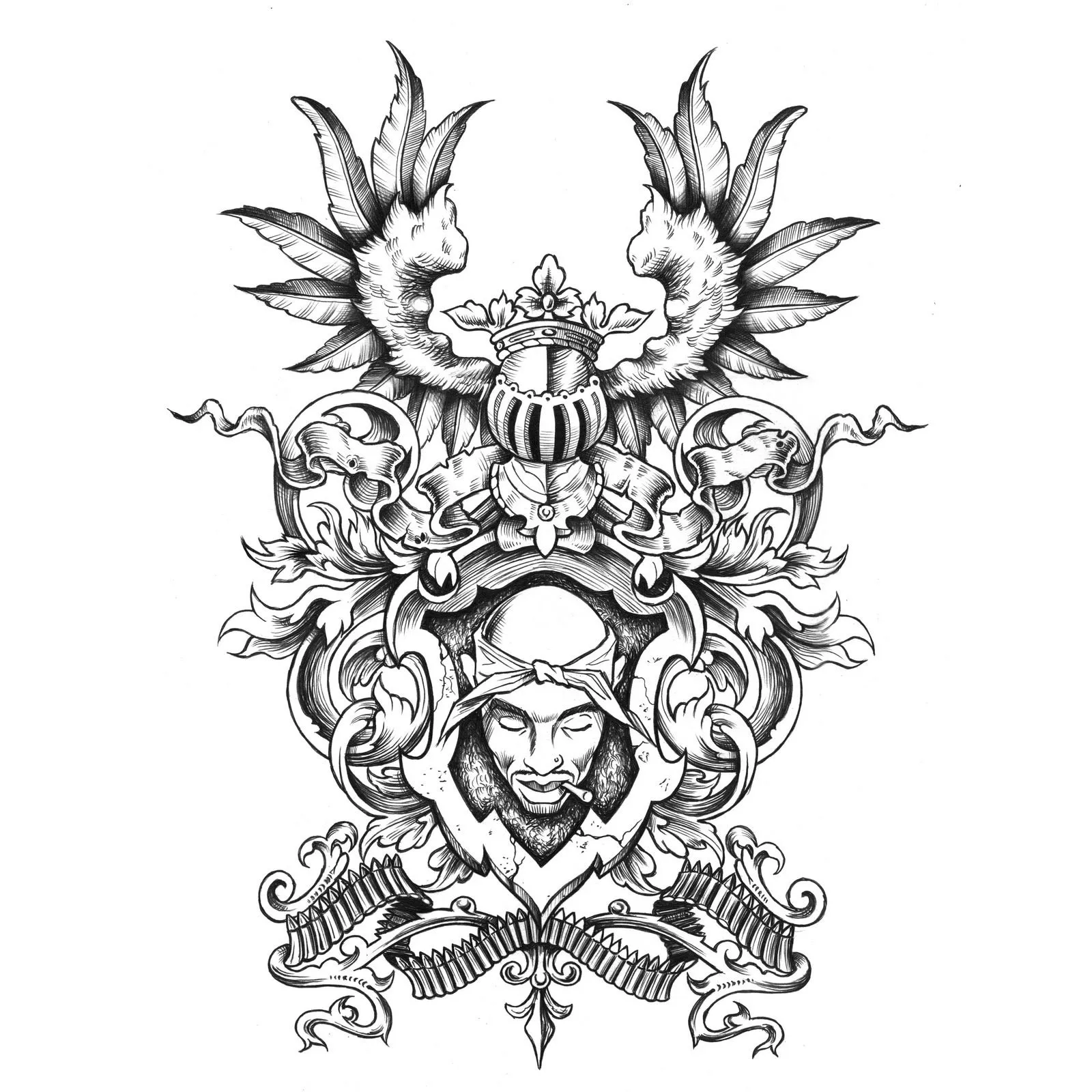 dibujosjhim: ESCUDO HERALDICO DE TUPAC SHAKUR