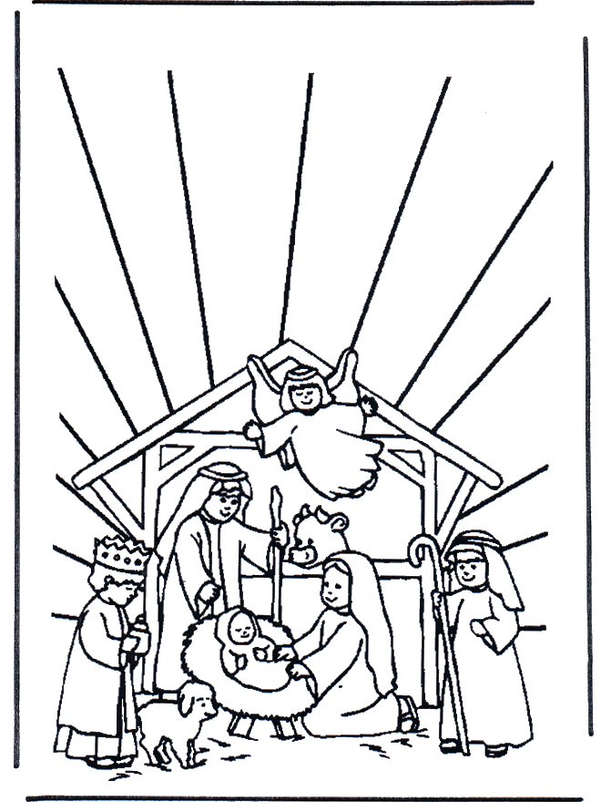 Dibujos.org / Dibujos de la Biblia / Navidad / Pesebre 1