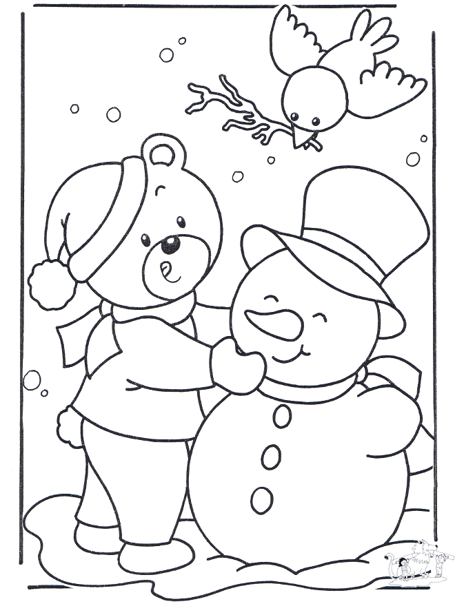 Dibujos.org / Invierno / Nieve / Oso en la nieve Dibujos.org / Invierno / Nieve / Oso en la nieve