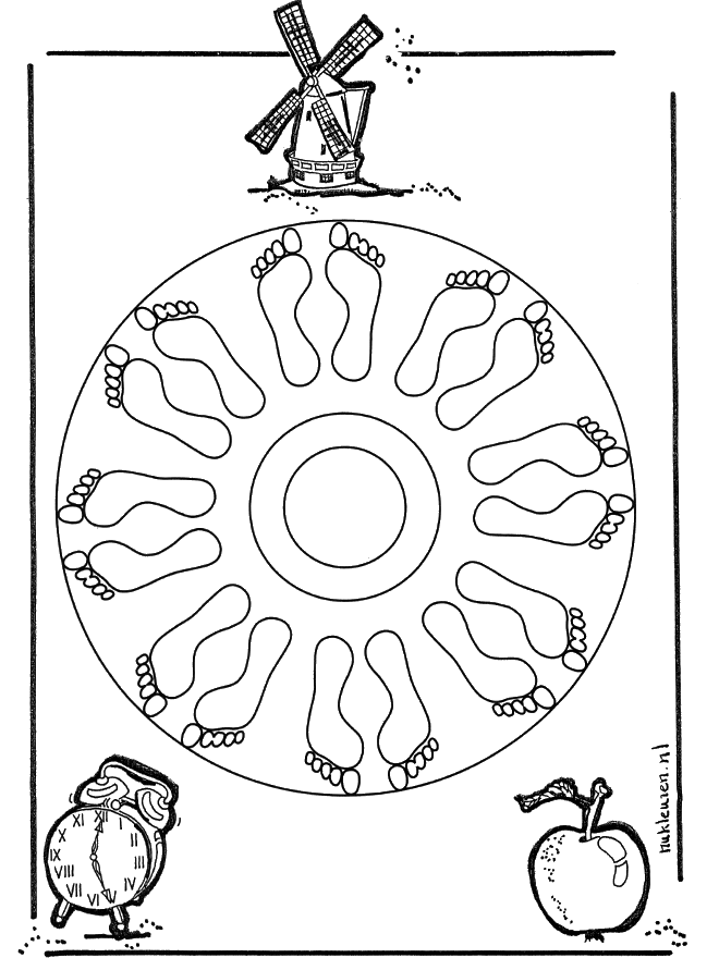 Dibujos.org / Mandalas / Mandalas infantiles / Mandala de Pies