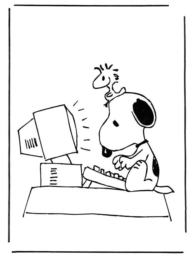 Dibujos.org / Personajes / Snoopy / Snoopy en el ordenador Dibujos.org / Personajes / Snoopy / Snoopy en el ordenador
