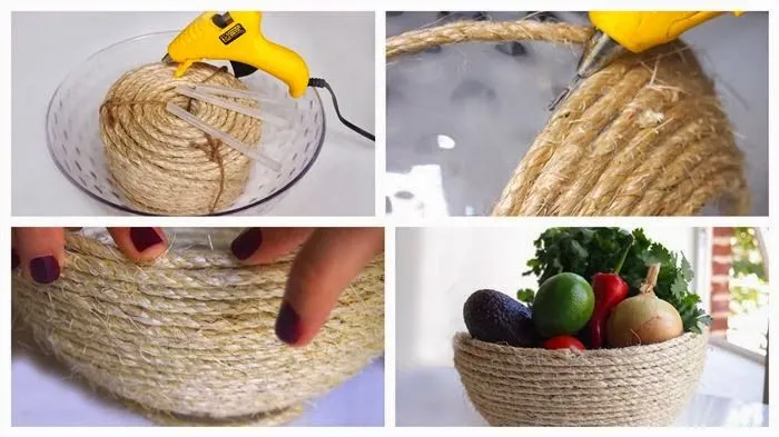 Bonito tazon adornado con cuerda - Manualidades para Decorar | Un ...
