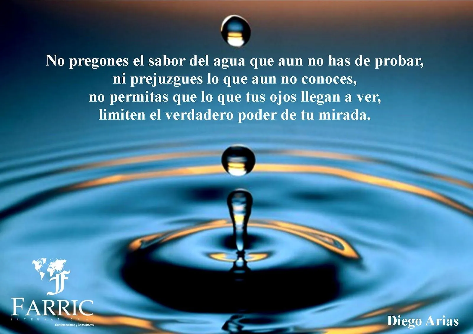 Diego Arias Zapata Conferencista Internacional : Frase de Reflexión