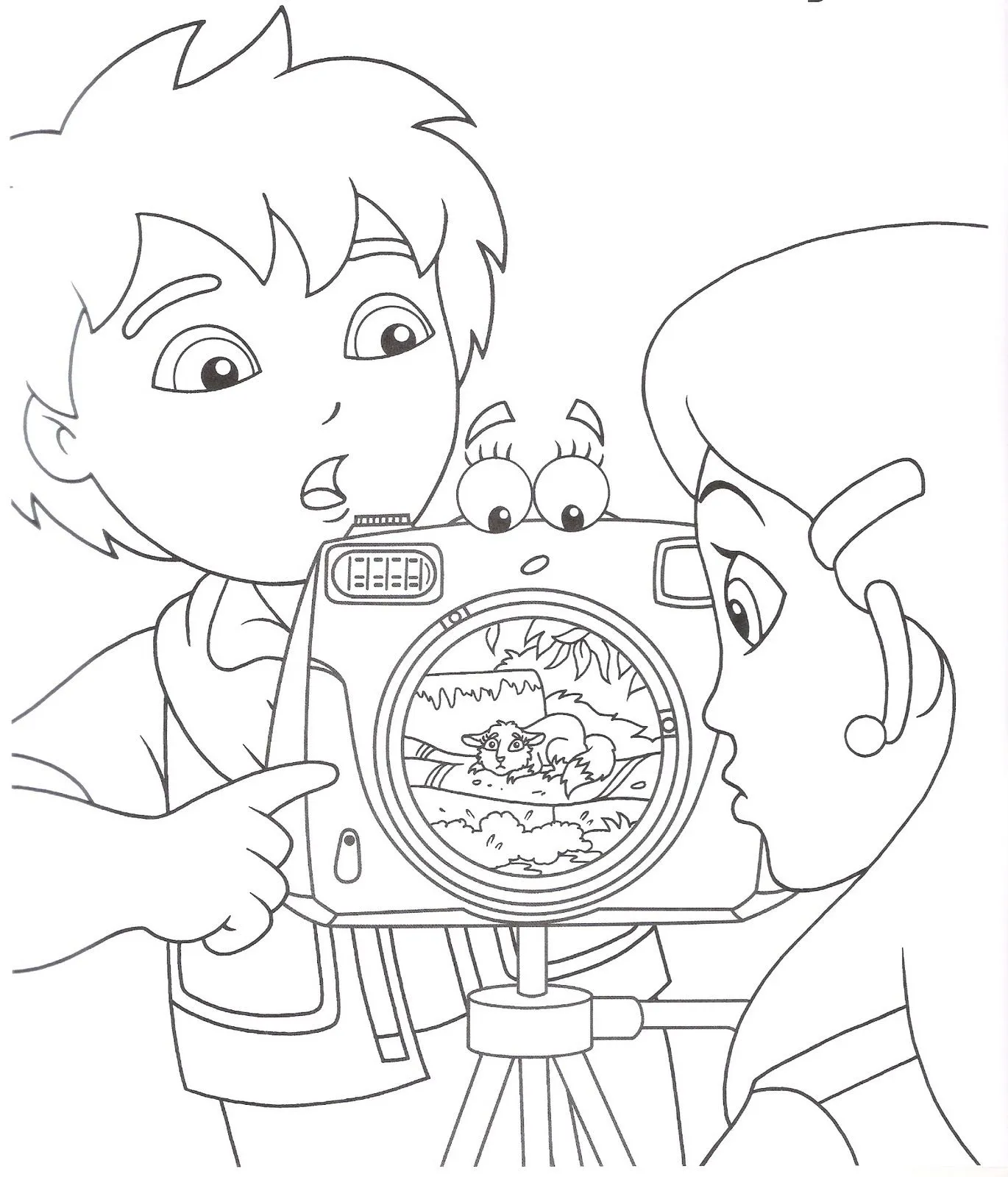 Diego Go con cámara para colorear ~ Dibujos para Colorear Infantil Diego Go con cámara para colorear ~ Dibujos para Colorear Infantil