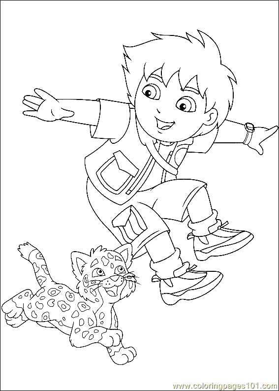 diego go Colouring Pages