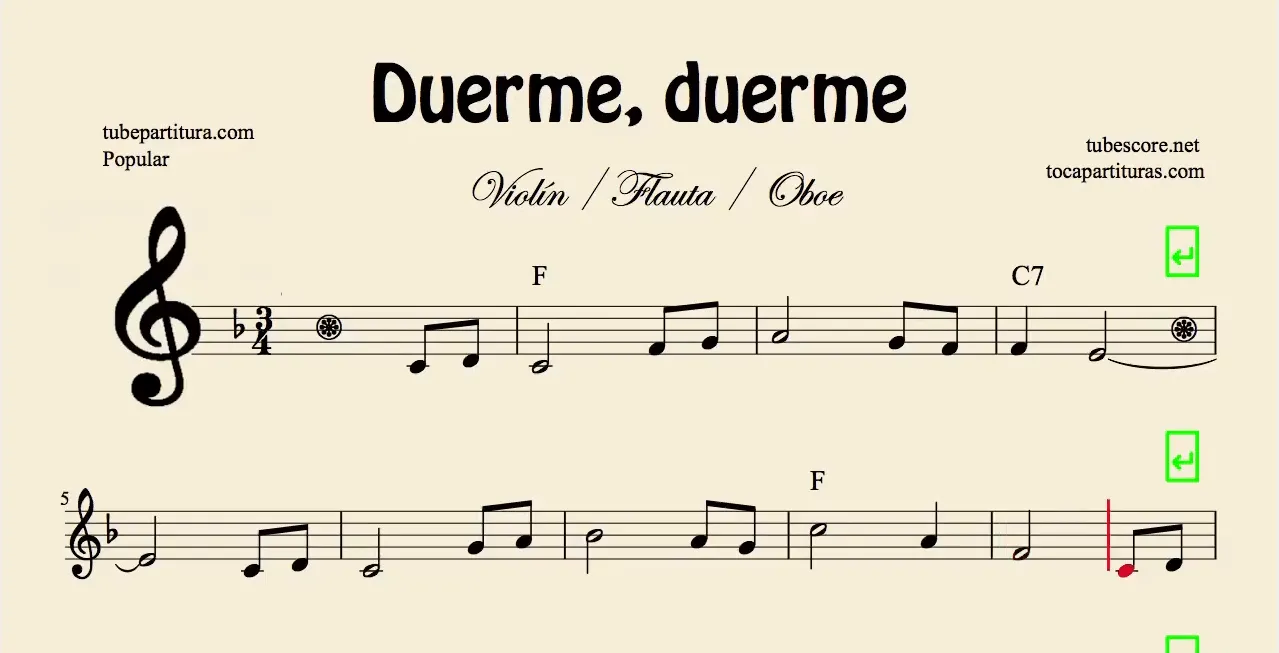 diegosax: Duerme Duerme Partitura Popular de Flauta, Violín ... diegosax: Duerme Duerme Partitura Popular de Flauta, Violín ...