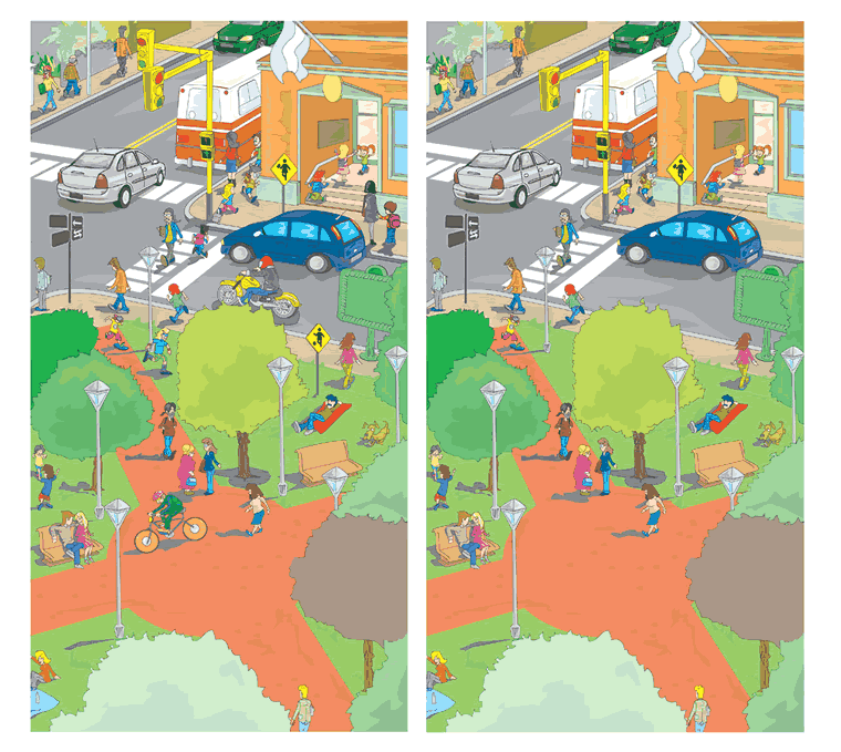 Encuentra todas las diferencias en las dos pinturas