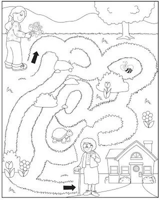 Laberintos para niños de preescolar - Jugar y colorear