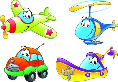 Different Cartoon Transportation tool vector 01 - Vector Cartoon ...