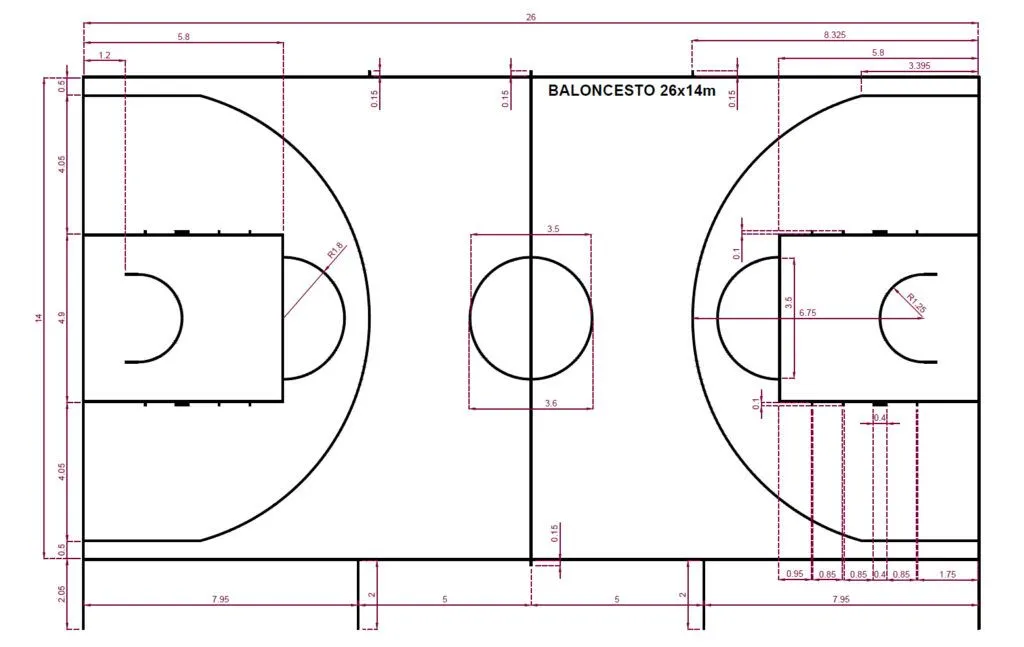 Dimensiones y marcaje de una pista de baloncesto – Mondo Ibérica – News Dimensiones y marcaje de una pista de baloncesto – Mondo Ibérica – News