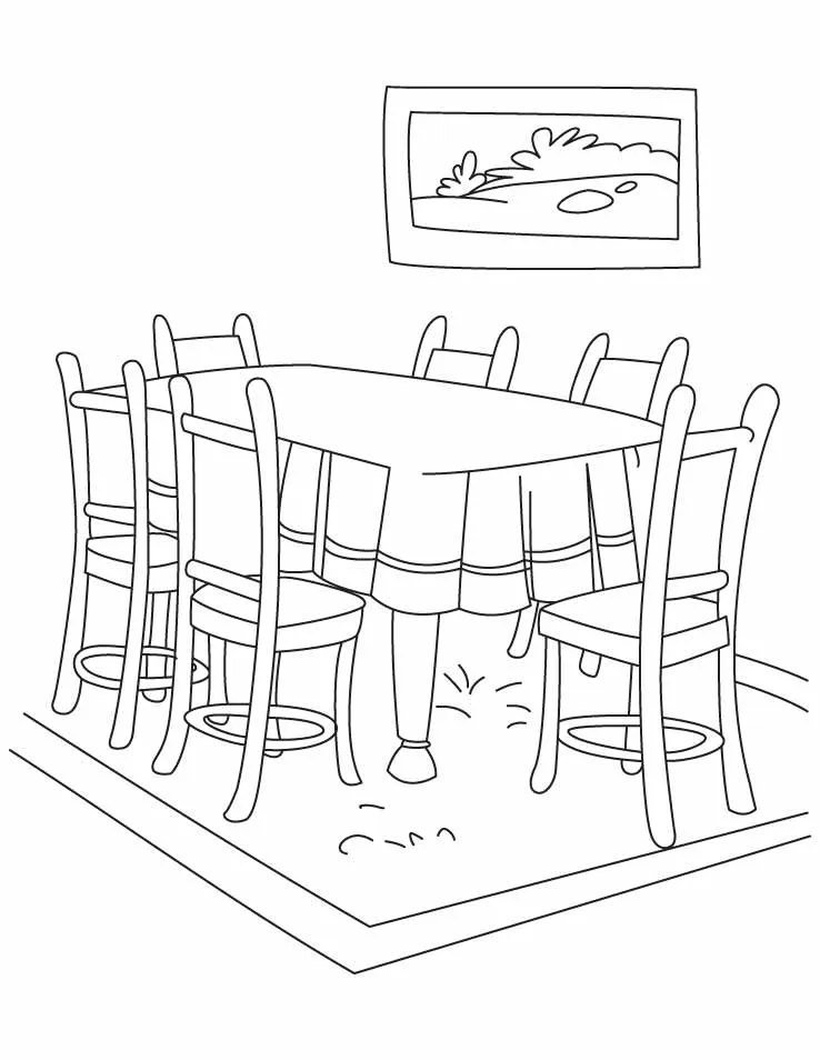 Dinin Dining Colouring Pages
