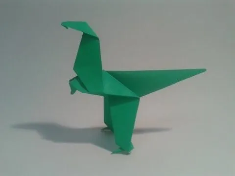 Como hacer un dinosaurio de papel sencillo (Velociraptor) - YouTube