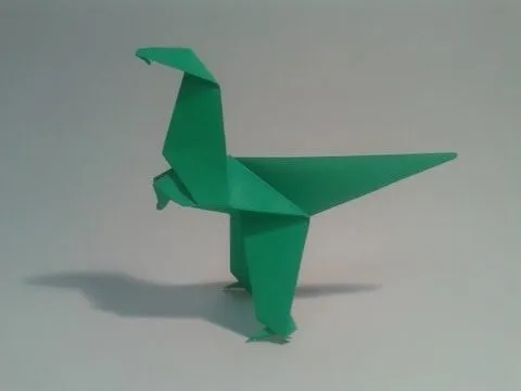Como hacer un dinosaurio de papel sencillo (Velociraptor) - YouTube Como hacer un dinosaurio de papel sencillo (Velociraptor) - YouTube