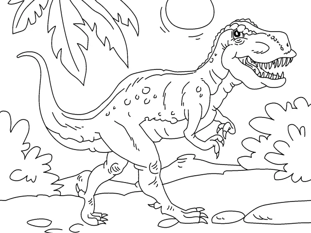 Dibujo dinosaurio rex para colorear - Imagui