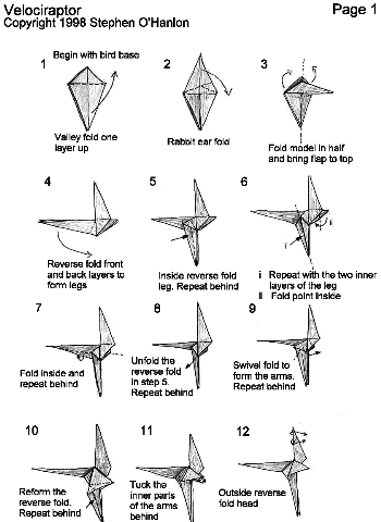 Como hacer un Dinosaurio Velociraptor de Papel | Manualidades ...