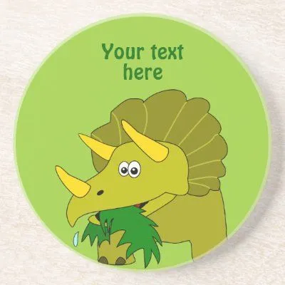 Dinosaurio verde lindo del dibujo animado del Tric Posavasos ...