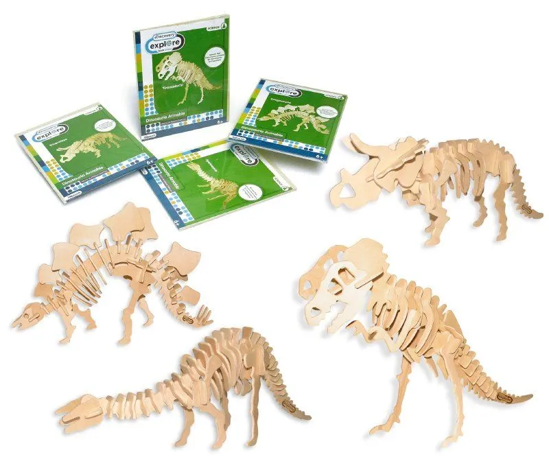 DINOSAURIOS ARMABLES DE MADERA DISCOVERY CHANNEL DINOSAURIOS ARMABLES DE MADERA DISCOVERY CHANNEL