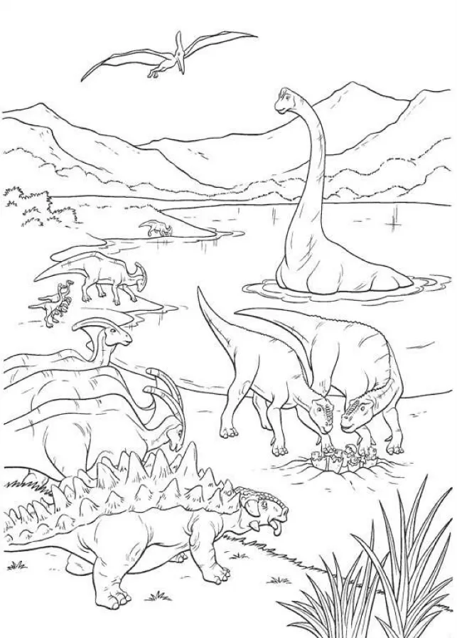 Dinosaurios para colorear