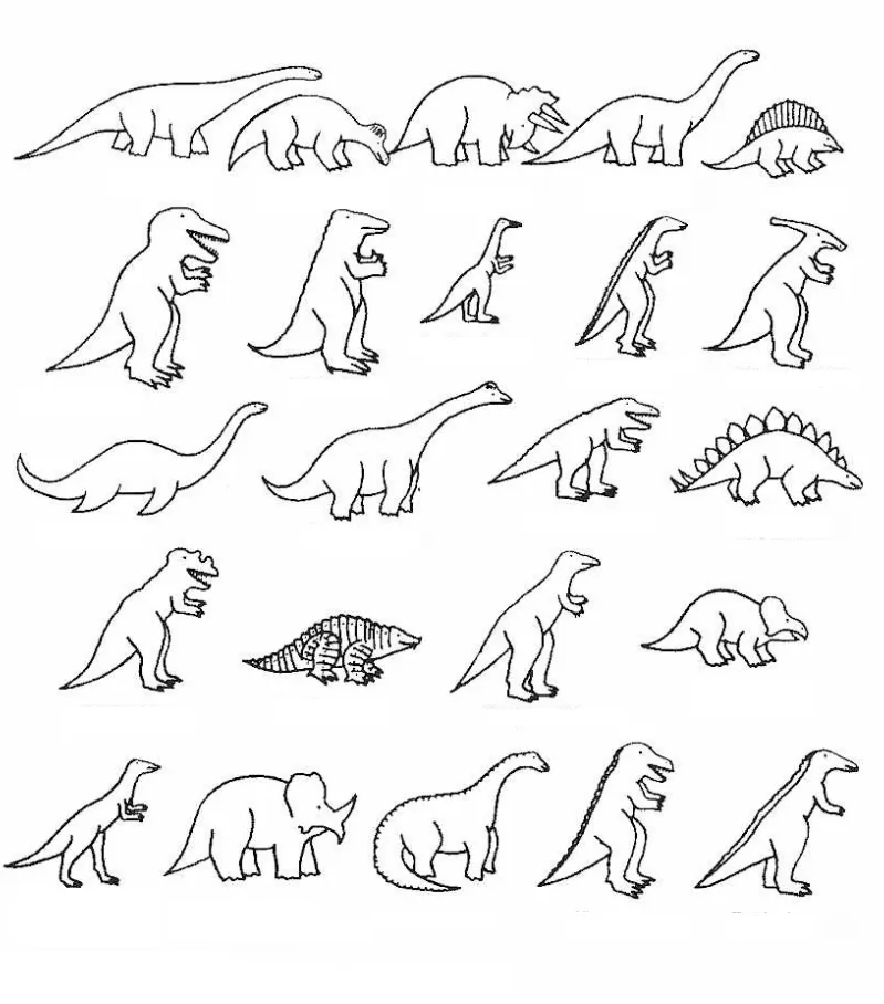 Dinosaurios para colorear