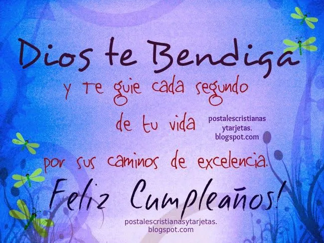 Dios te Bendiga en tu Feliz Cumpleaños y Siempre | Postales ...