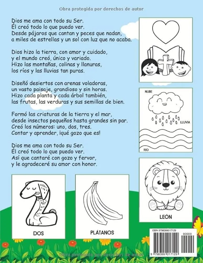 Dios lo ha creado todo! Libro de colorear cristiano para niños de 2-5 años: Descubre la maravilla de la Creación de Dios a través de dibujos grandes ... poema sobre el Amor Dios lo ha creado todo! Libro de colorear cristiano para niños de 2-5 años: Descubre la maravilla de la Creación de Dios a través de dibujos grandes ... poema sobre el Amor