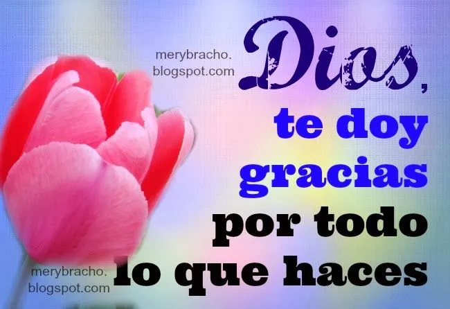 Dios, te doy gracias por todo lo que haces | Entre Poemas y Vivencias