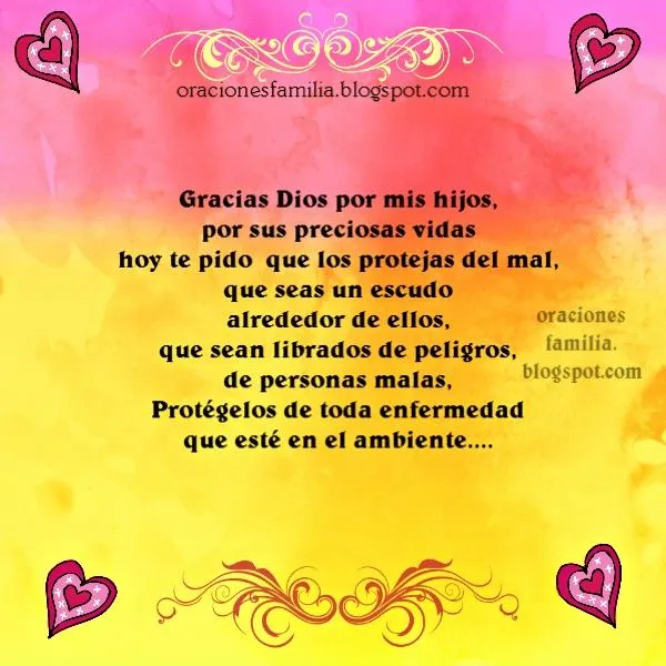 Dios mío protege a mis hijos. Oración por Protección | Oraciones ... Dios mío protege a mis hijos. Oración por Protección | Oraciones ...