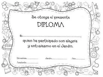 Diploma para alumnos de Jardín Diploma para alumnos de Jardín