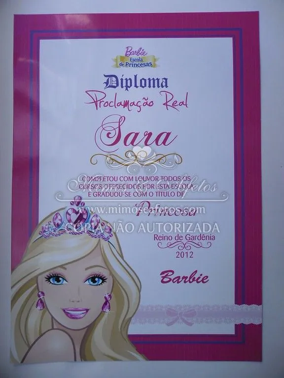 Diploma Barbie Escola de Princesas | Flickr - Photo Sharing! Diploma Barbie Escola de Princesas | Flickr - Photo Sharing!