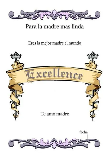 Diplomas para el Día de la Madre | Dibujos para Niños