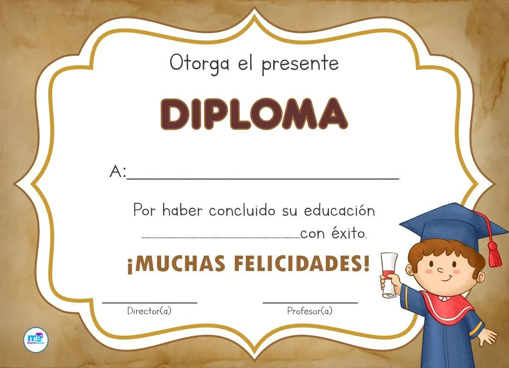 DIPLOMA 5 EDITABLE PARA CIERRE DEL AÑO ESCOLAR - Materiales Educativos DIPLOMA 5 EDITABLE PARA CIERRE DEL AÑO ESCOLAR - Materiales Educativos