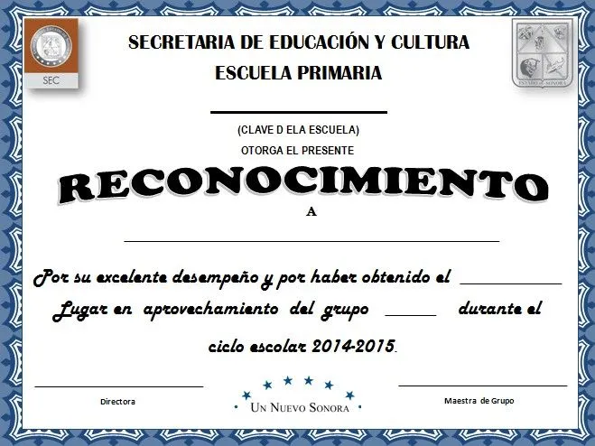 Diploma a la Excelencia Educativa Diseño 1 ~ DIPLOMAS Y GAFETES