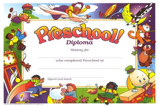 Diplomas para pre kinder - Imagui