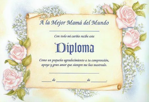 Diplomas para mama para imprimir-Imagenes y dibujos para imprimir