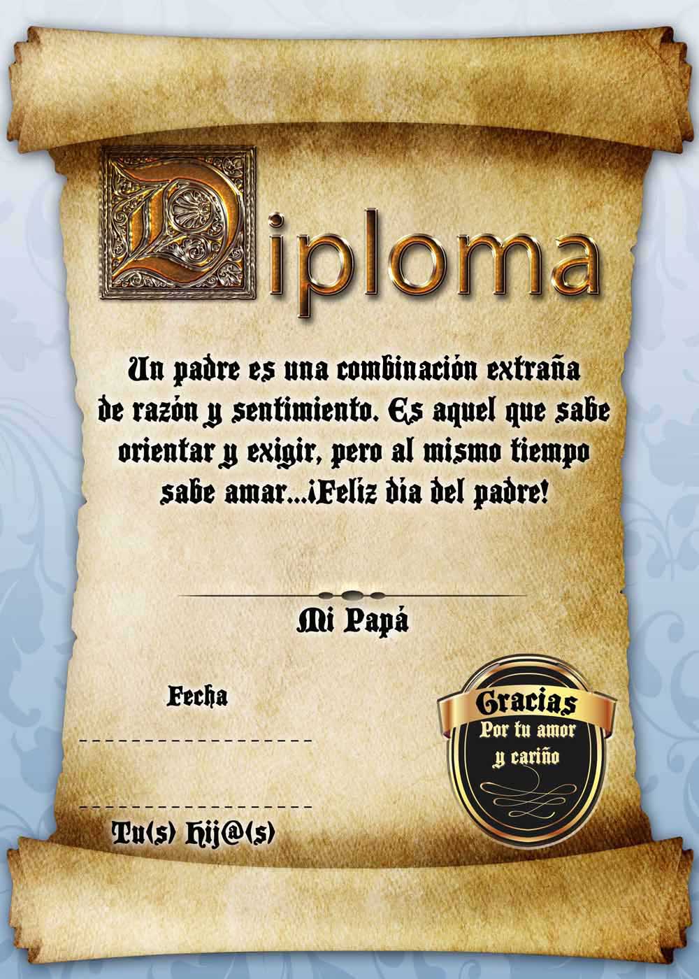 Diploma en .psd para este día del padre - **El blog del diseñador ... Diploma en .psd para este día del padre - **El blog del diseñador ...