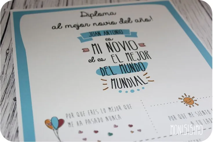 Diploma "Al mejor novio del mundo" | Kit "El Novio mejor del mundo ...