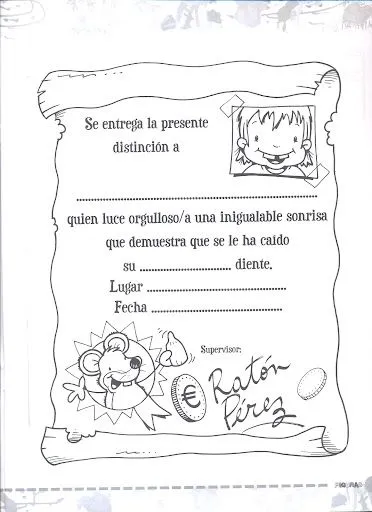 DIPLOMA DEL RATONCITO PEREZ PARA IMPRIMIR