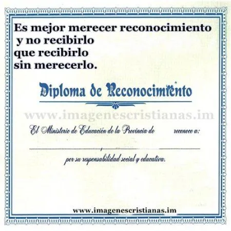 Diploma De Reconocimiento - Imagenes Bonitas | Frases Bonitas
