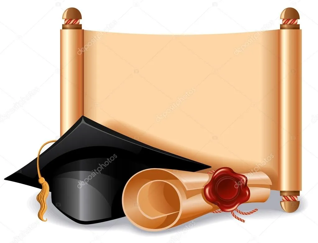 Diploma y tapa de graduación — Vector stock © Pazhyna # Diploma y tapa de graduación — Vector stock © Pazhyna #