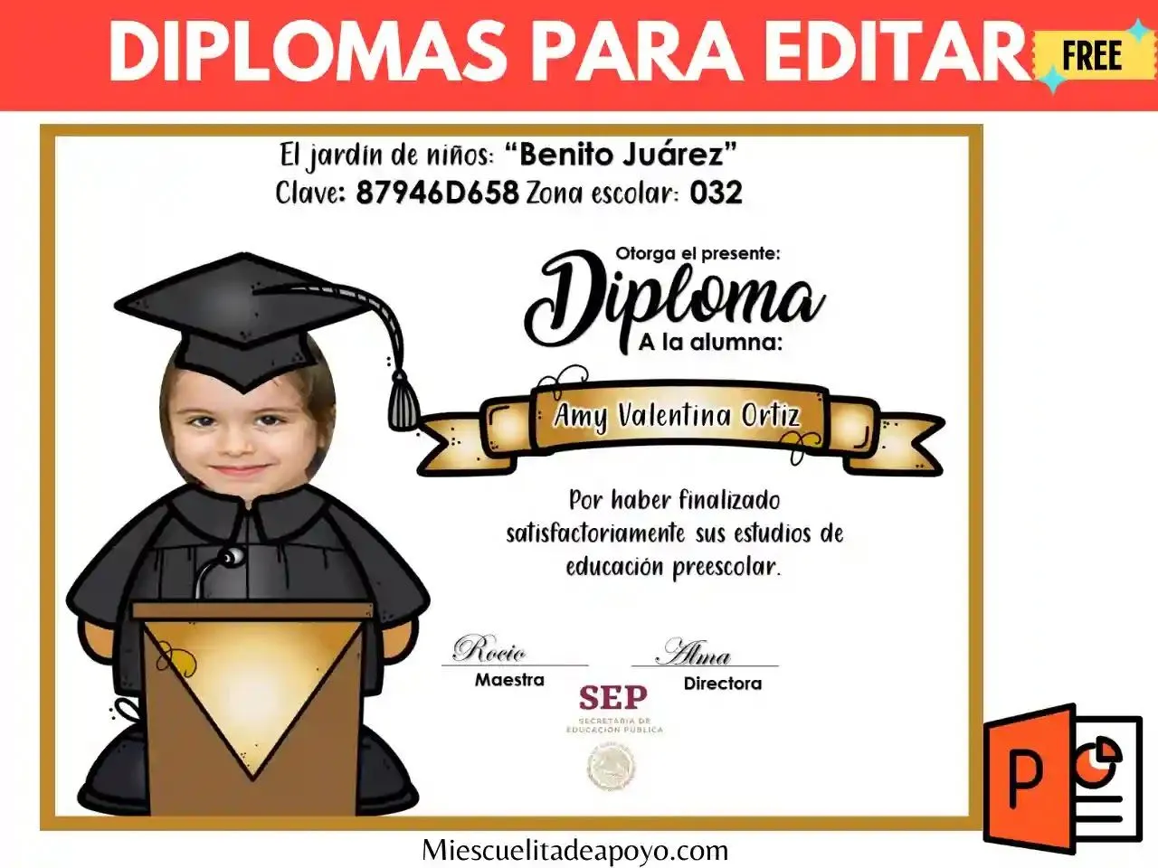 Diplomas para editar en powerpoint de graduación Diplomas para editar en powerpoint de graduación