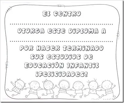 Diplomas educación infantil para imprimir | pintar y jugar ... Diplomas educación infantil para imprimir | pintar y jugar ...
