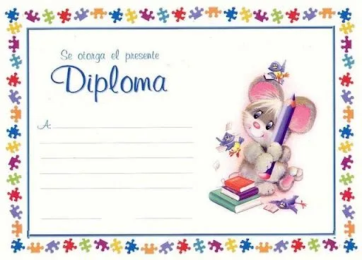 Diplomas escolares para imprimir | Colorear