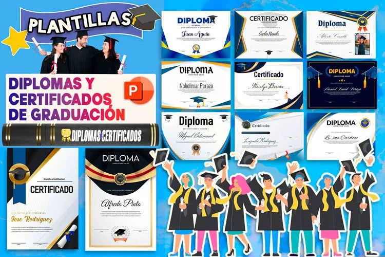 Diplomas de graduación para editar en PowerPoint ▷ Gratis Diplomas de graduación para editar en PowerPoint ▷ Gratis