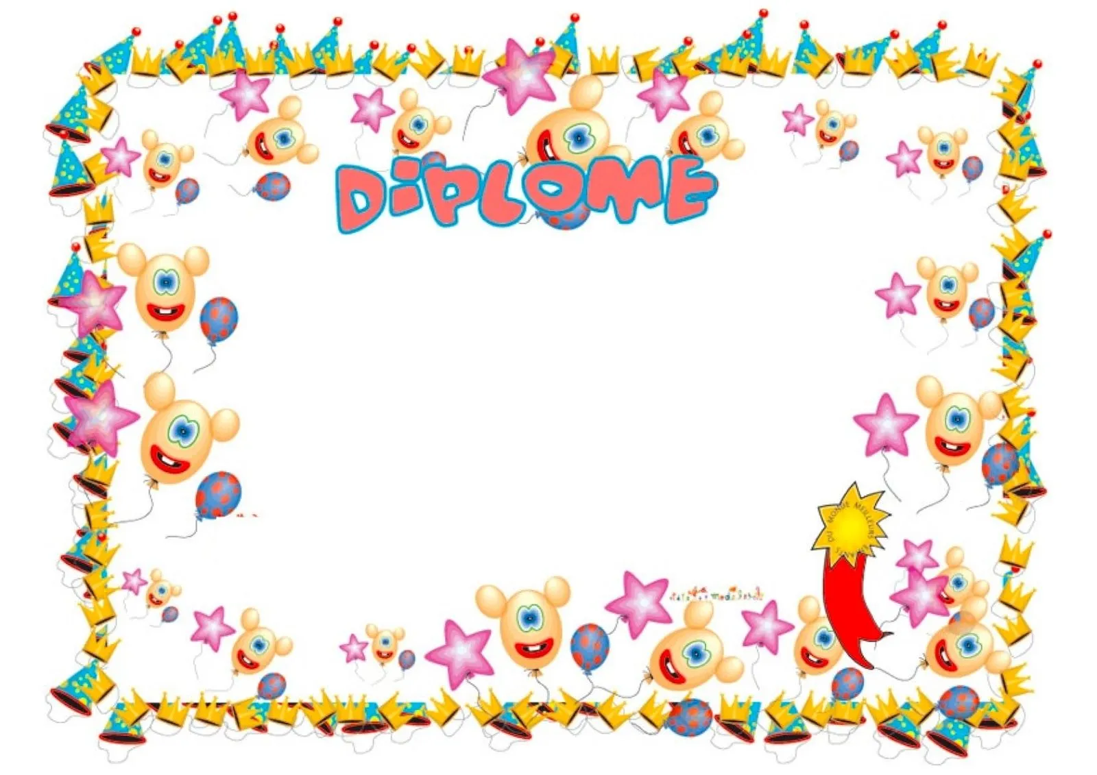 Diplomas de preescolar para editar gratis - Imagui