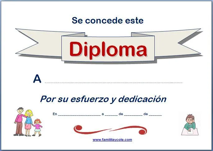 TE CUENTO UN CUENTO: Diplomas para fin de cursos