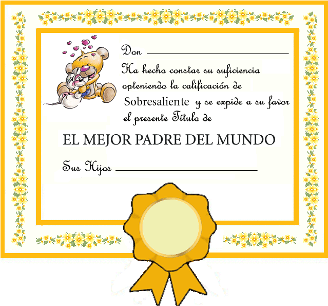 Diplomas para imprimir del dia del padre - Imagui Diplomas para imprimir del dia del padre - Imagui