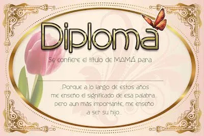 Diplomas para el Día de la Madre | Dibujos para Niños Diplomas para el Día de la Madre | Dibujos para Niños
